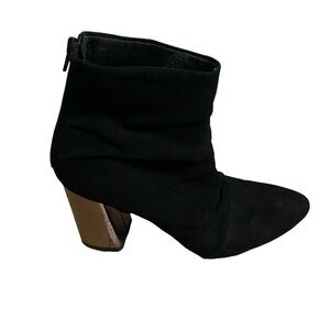 Christian Siriano Women's Black Faux Suede Ankle Boots